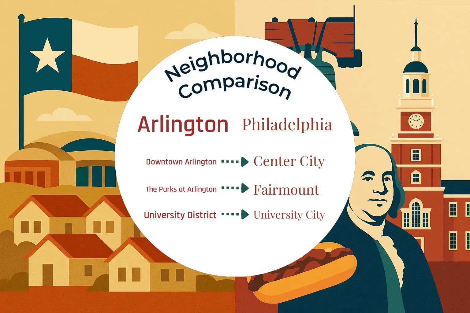 Arlington vs Philadelphia Neighborhood Comparison