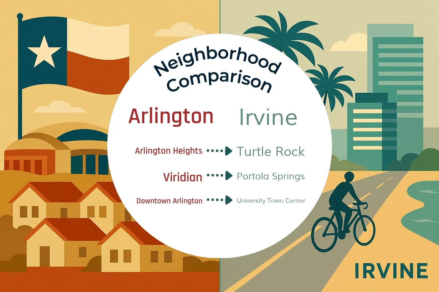 Arlington vs Irvine Neighborhood Comparison