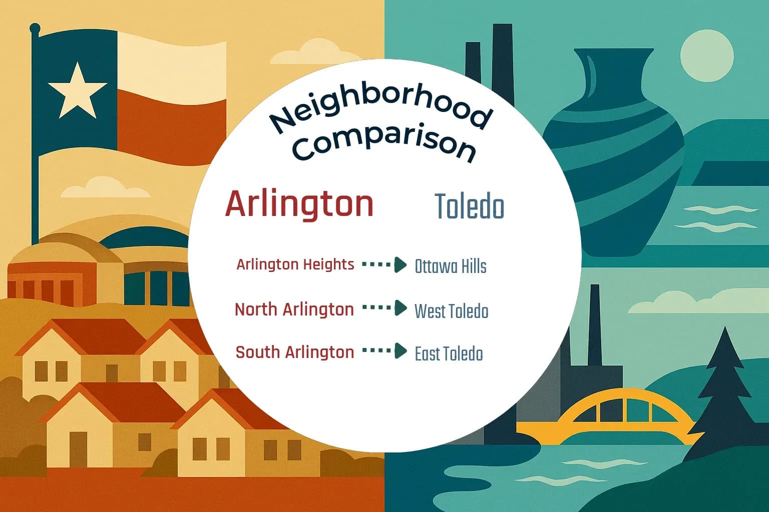 Arlington vs Toledo Neighborhood Comparison