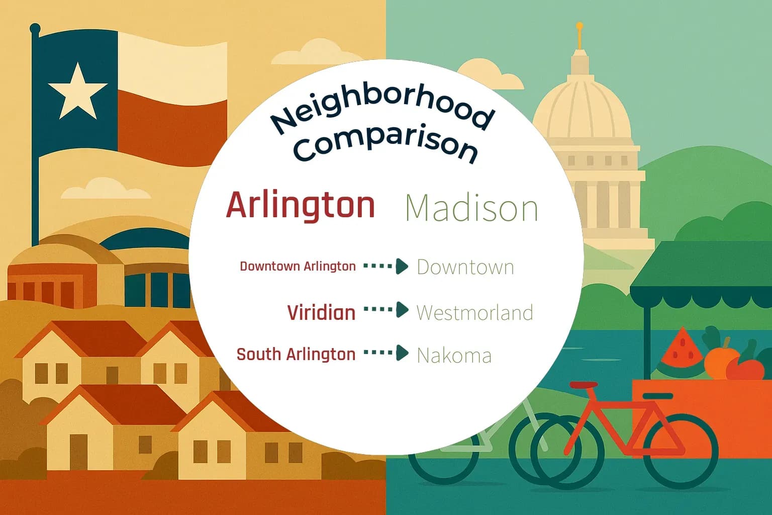 Arlington vs Madison Neighborhood Comparison