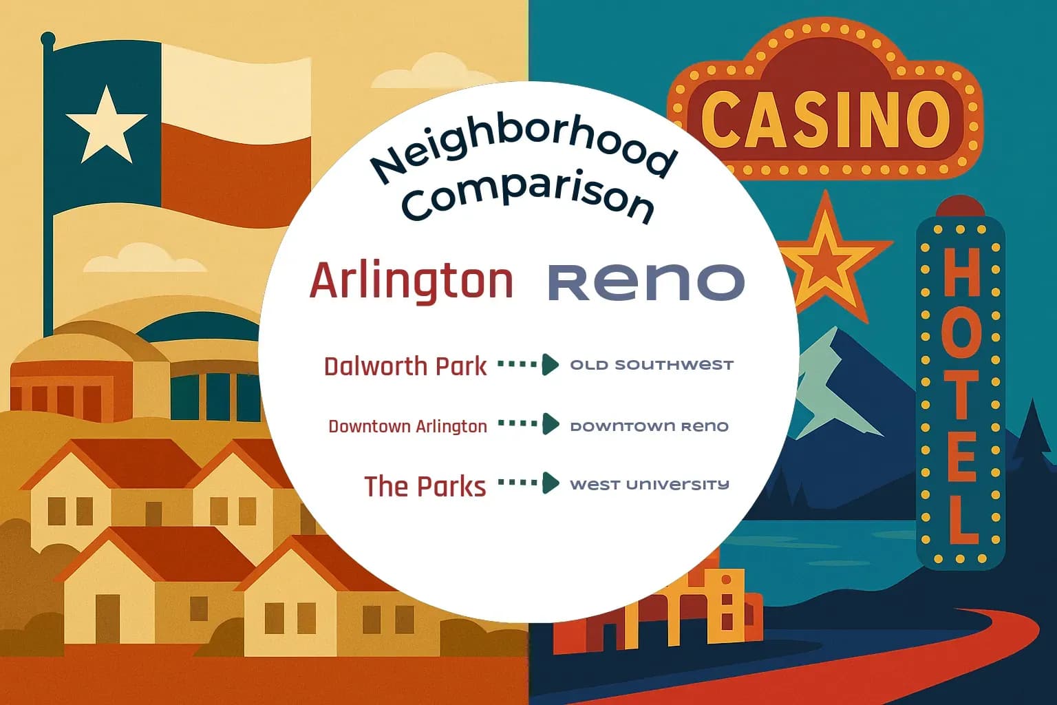 Arlington vs Reno Neighborhood Comparison