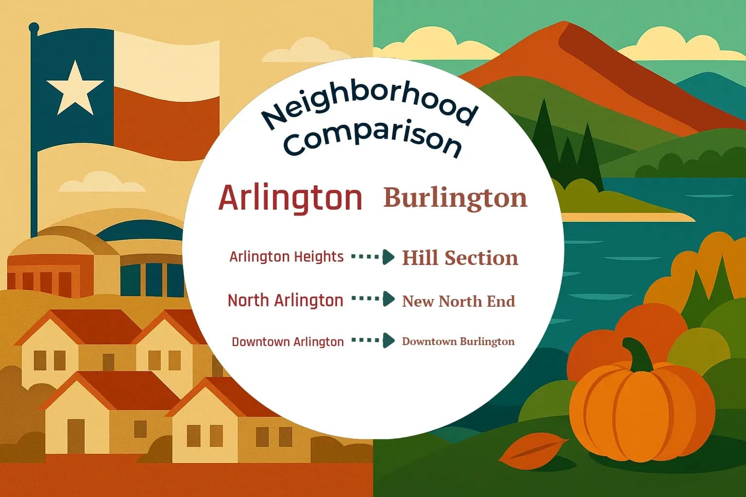 Arlington vs Burlington Neighborhood Comparison