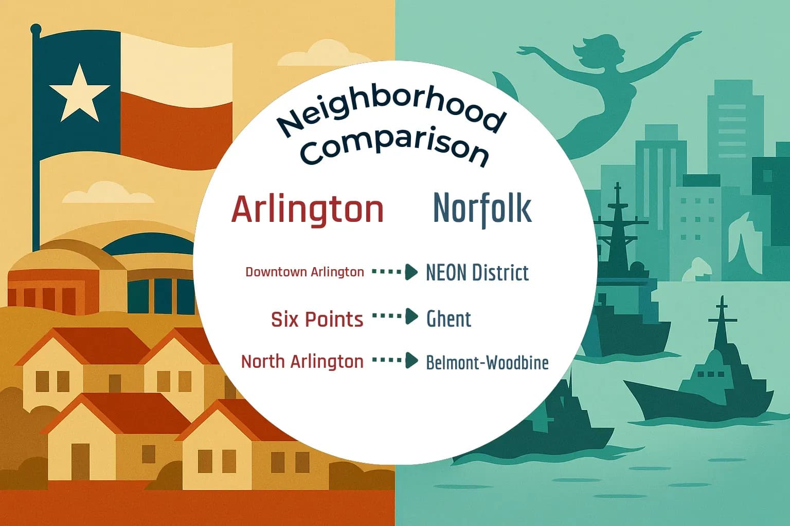 Arlington vs Norfolk Neighborhood Comparison