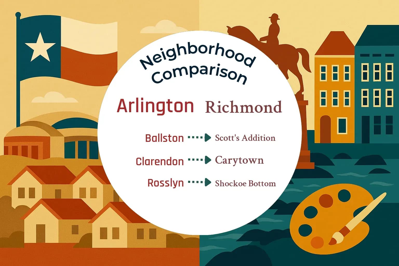 Arlington vs Richmond Neighborhood Comparison