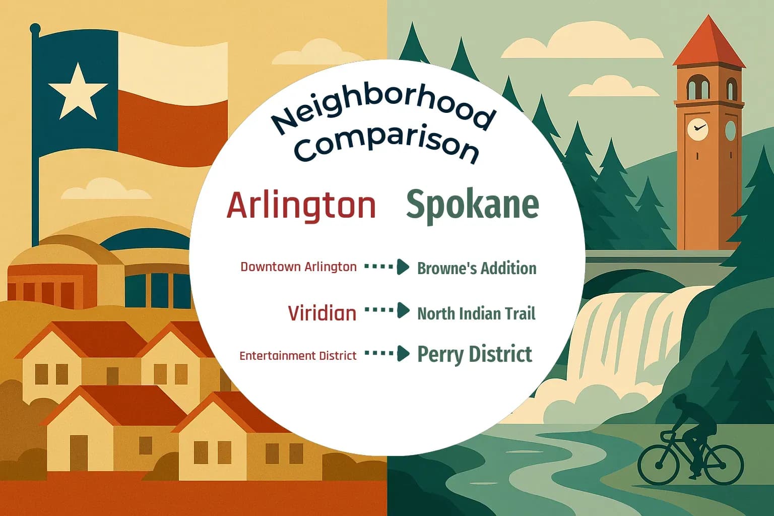 Arlington vs Spokane Neighborhood Comparison