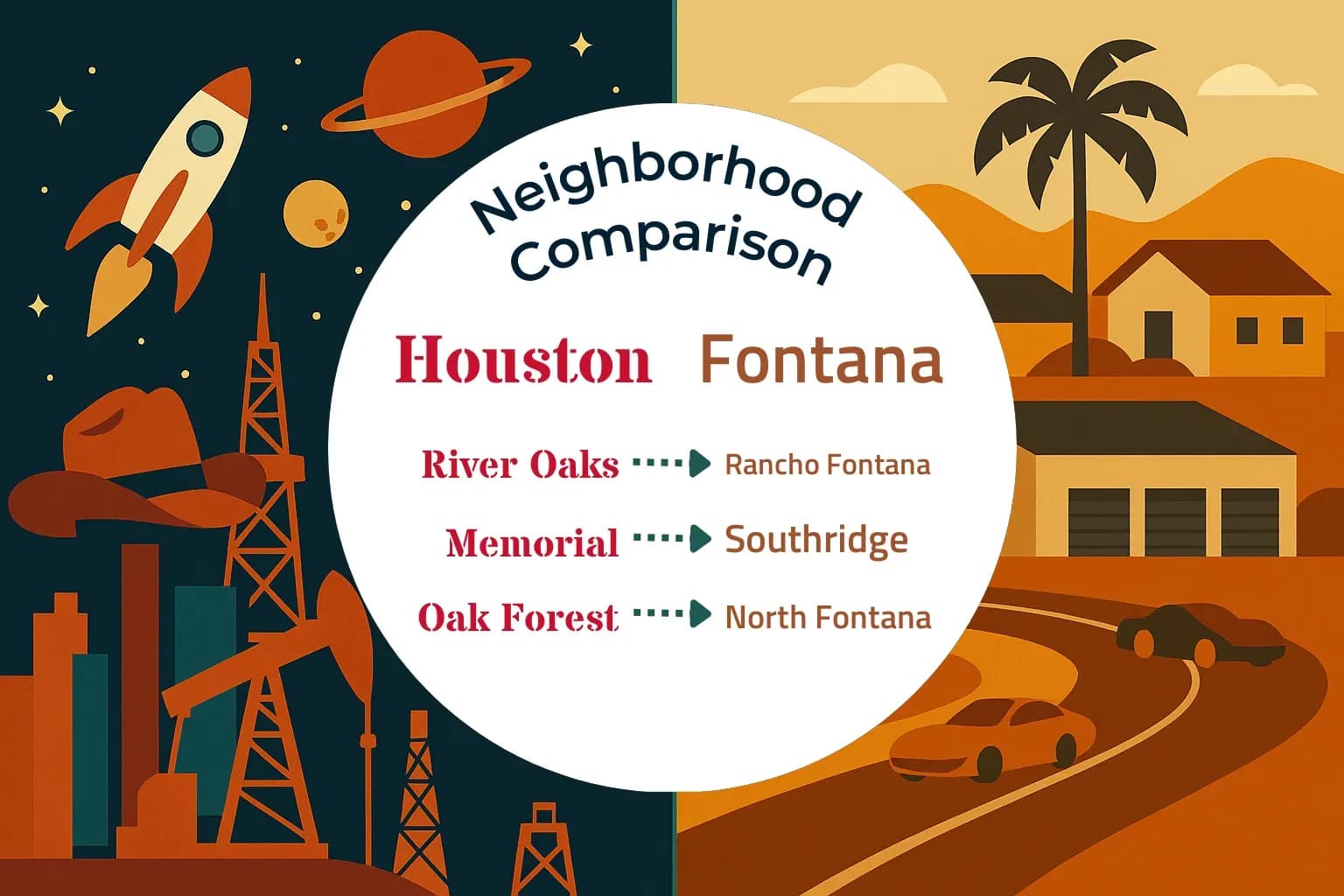 Houston vs Fontana Neighborhood Comparison