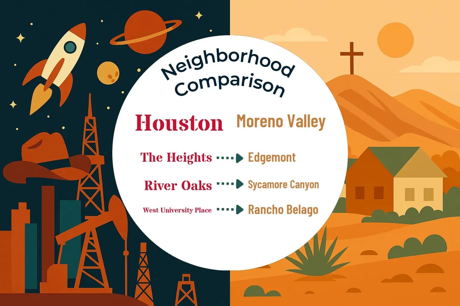 Houston vs Moreno Valley Neighborhood Comparison