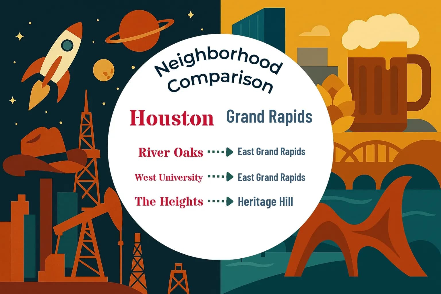 Houston vs Grand Rapids Neighborhood Comparison