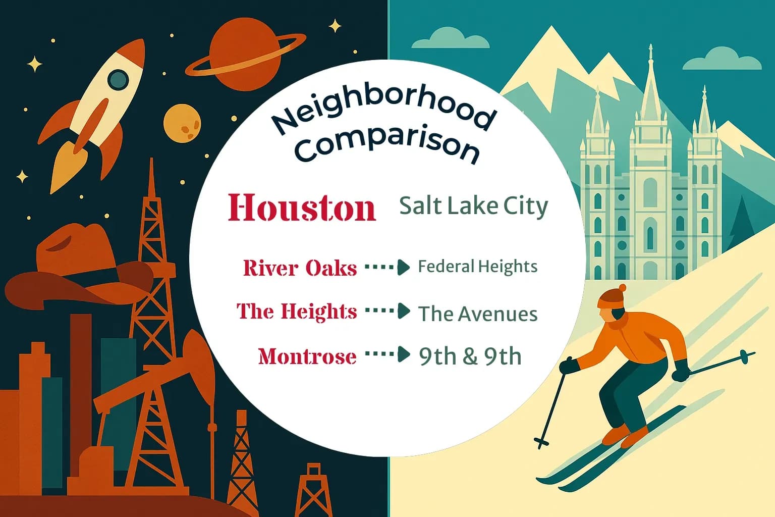 Houston vs Salt Lake City Neighborhood Comparison