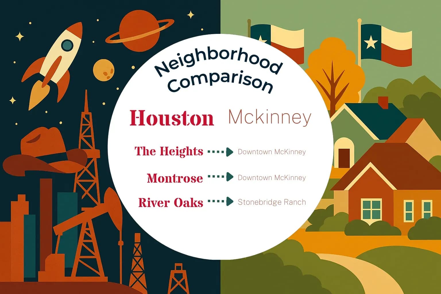 Houston vs Mckinney Neighborhood Comparison