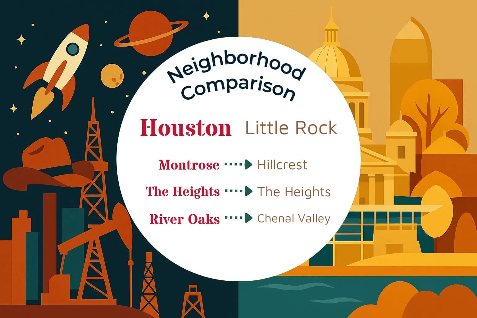 Houston vs Little Rock Neighborhood Comparison
