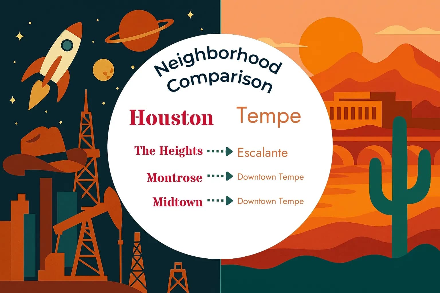 Houston vs Tempe Neighborhood Comparison