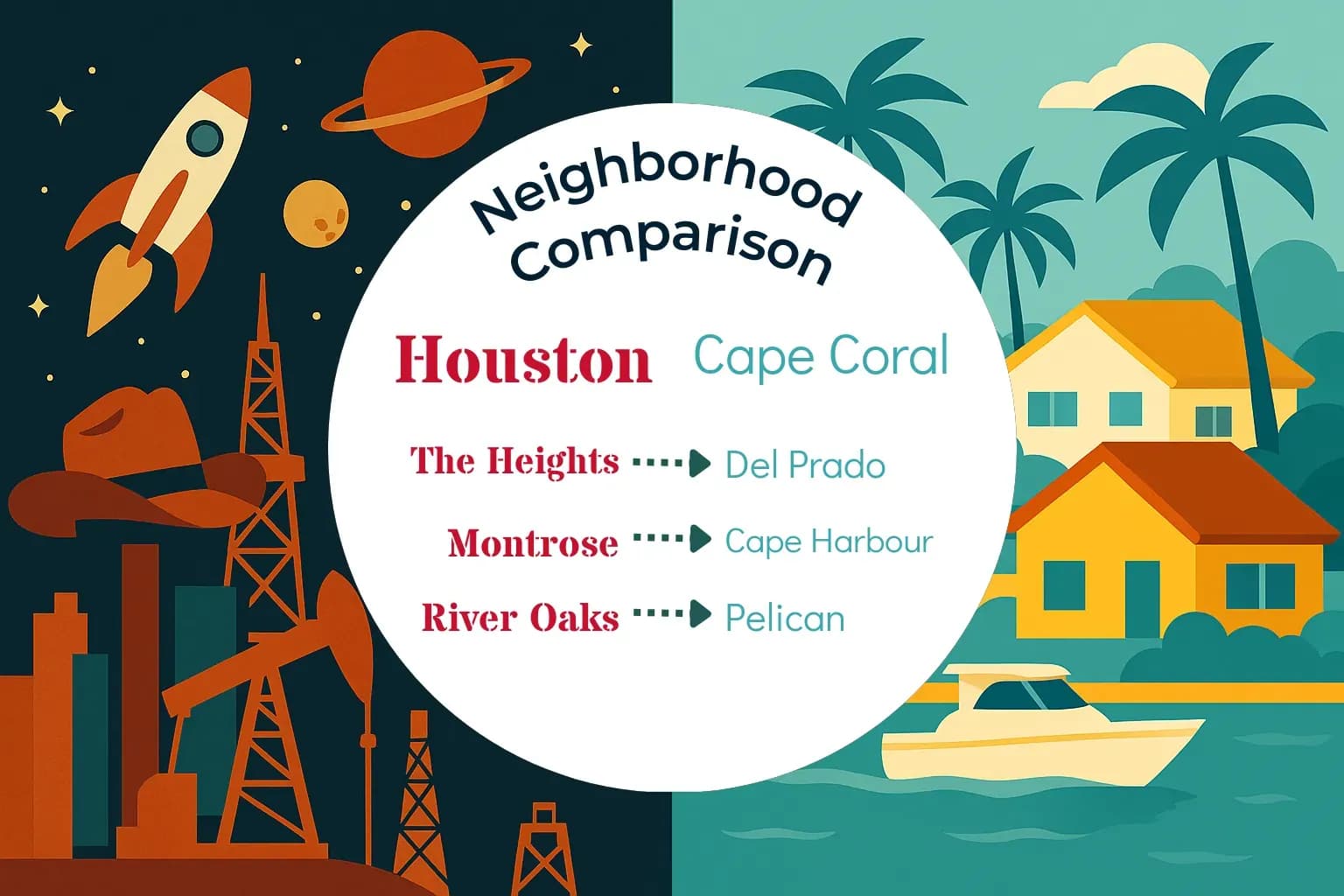 Houston vs Cape Coral Neighborhood Comparison