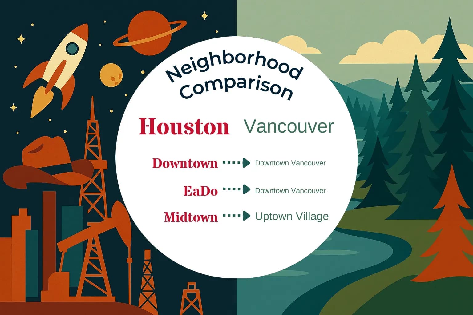 Houston vs Vancouver Neighborhood Comparison