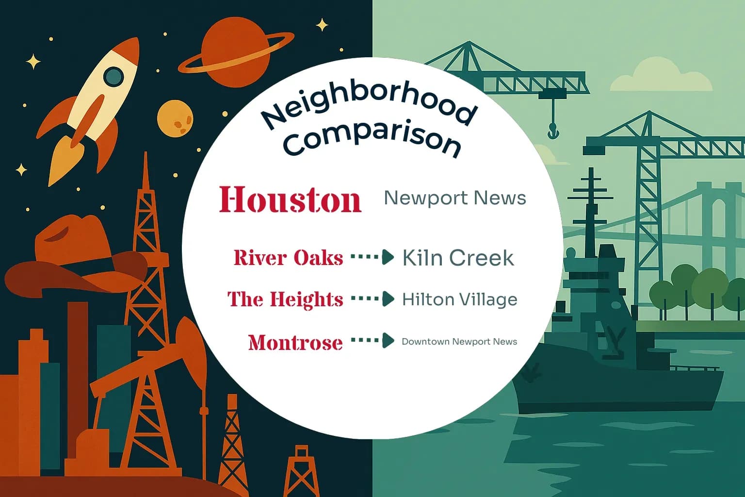 Houston vs Newport News Neighborhood Comparison