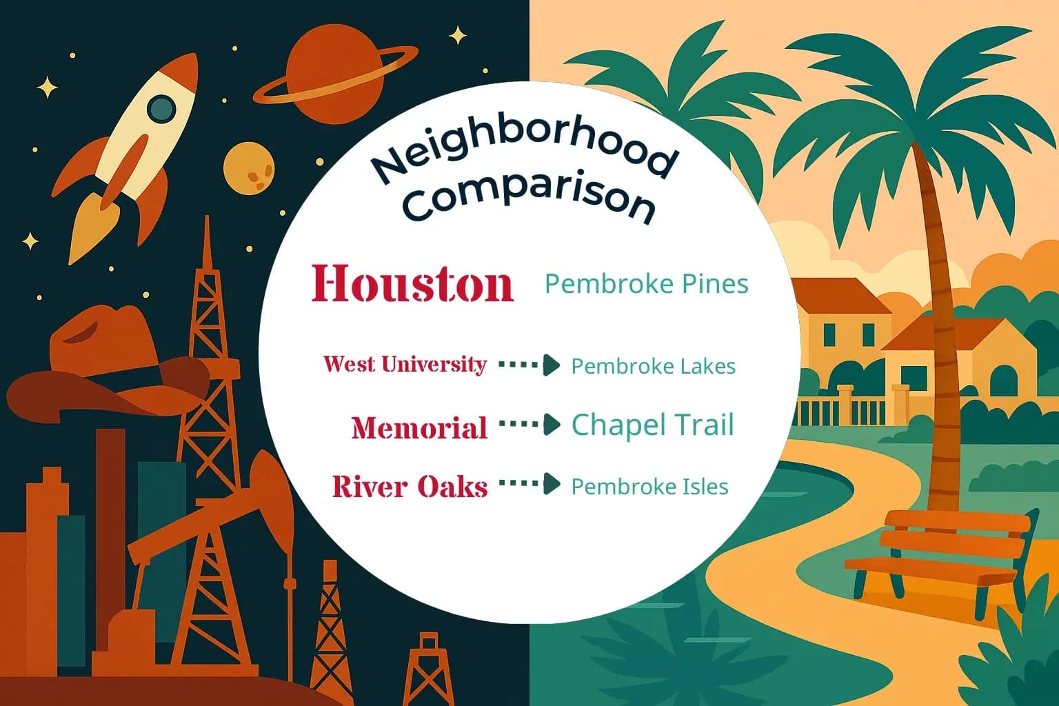 Houston vs Pembroke Pines Neighborhood Comparison