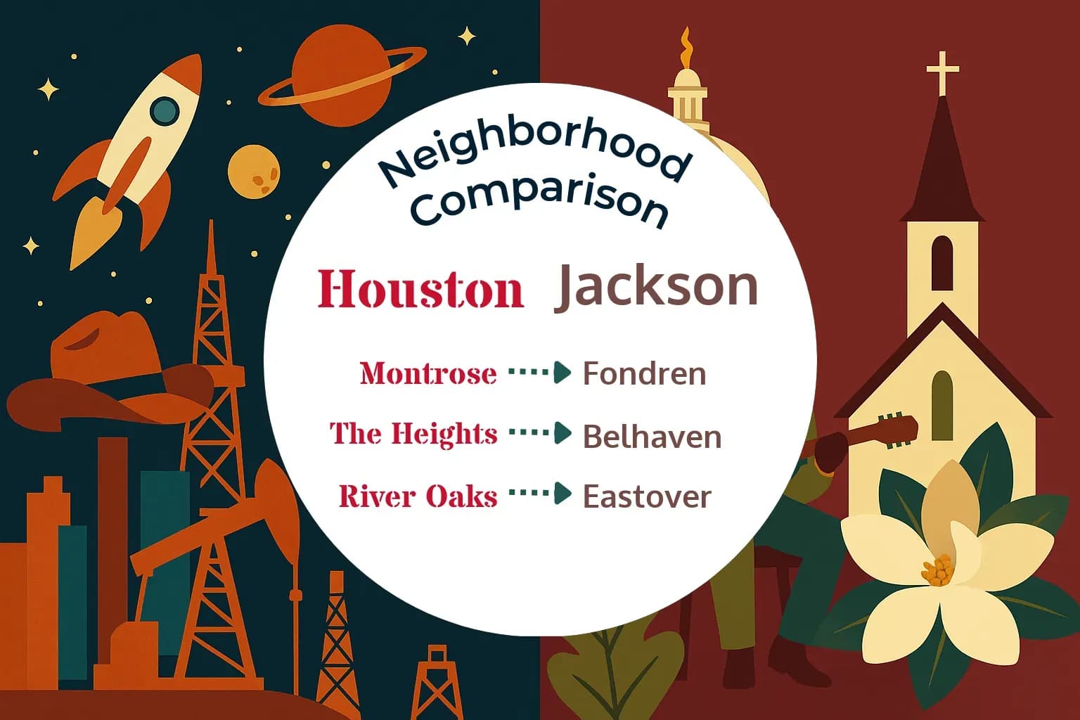 Houston vs Jackson Neighborhood Comparison