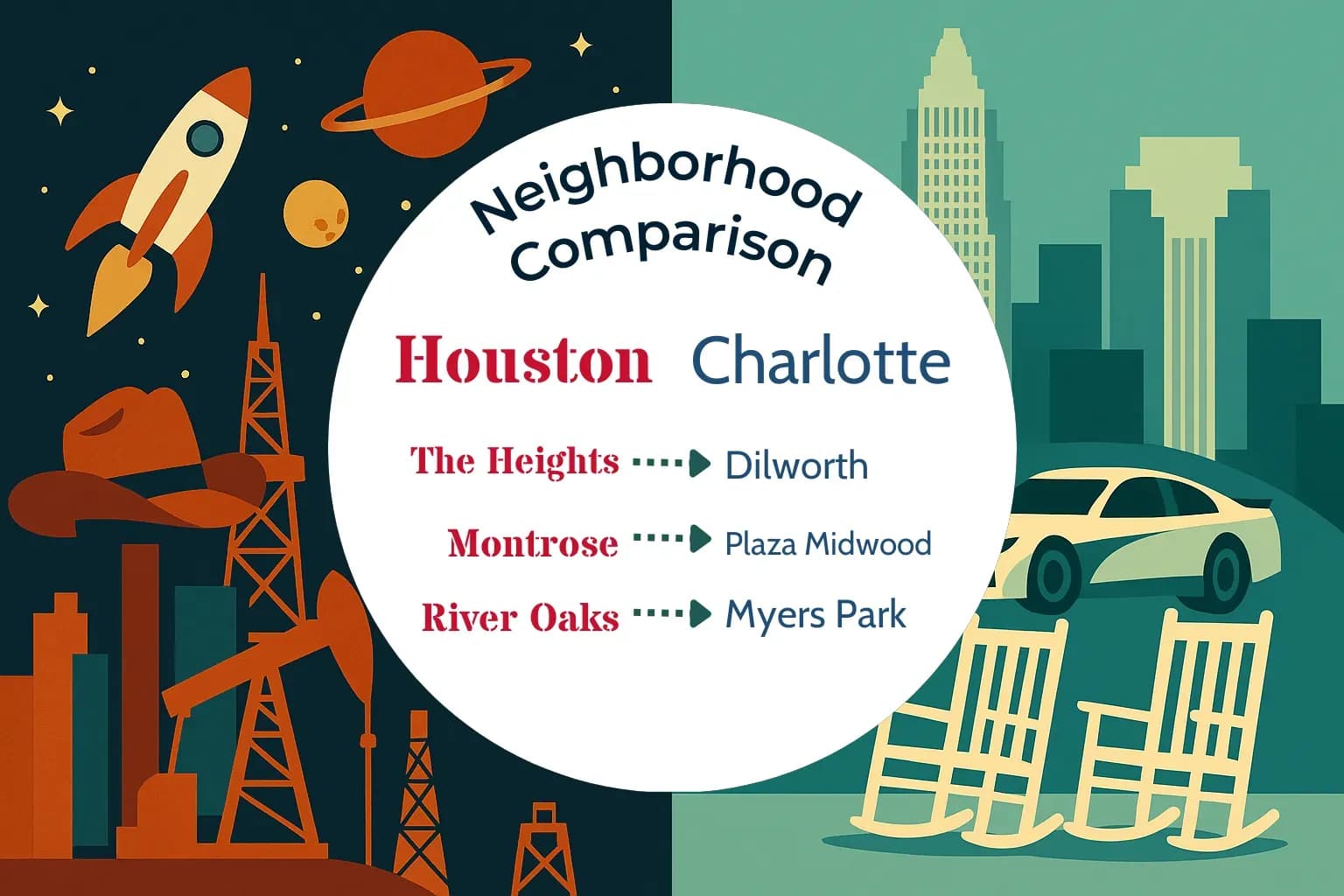Houston vs Charlotte Neighborhood Comparison