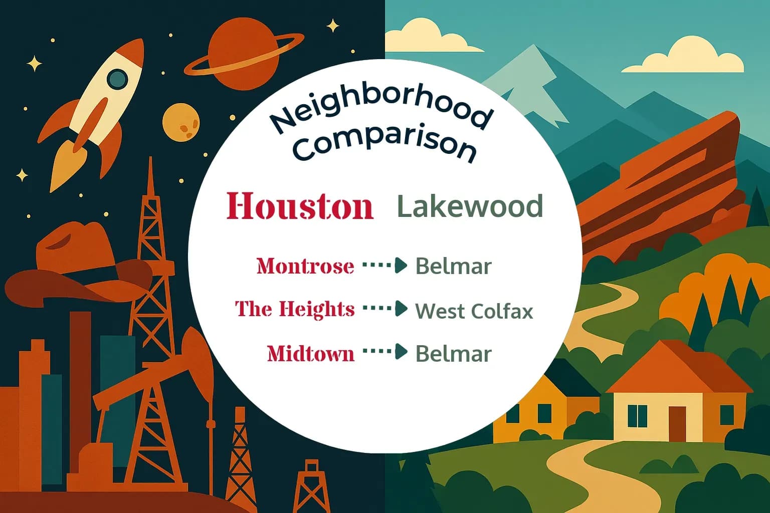 Houston vs Lakewood Neighborhood Comparison
