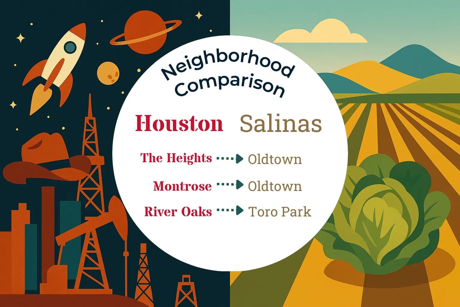 Houston vs Salinas Neighborhood Comparison