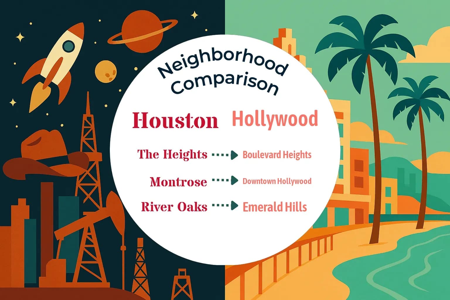 Houston vs Hollywood Neighborhood Comparison