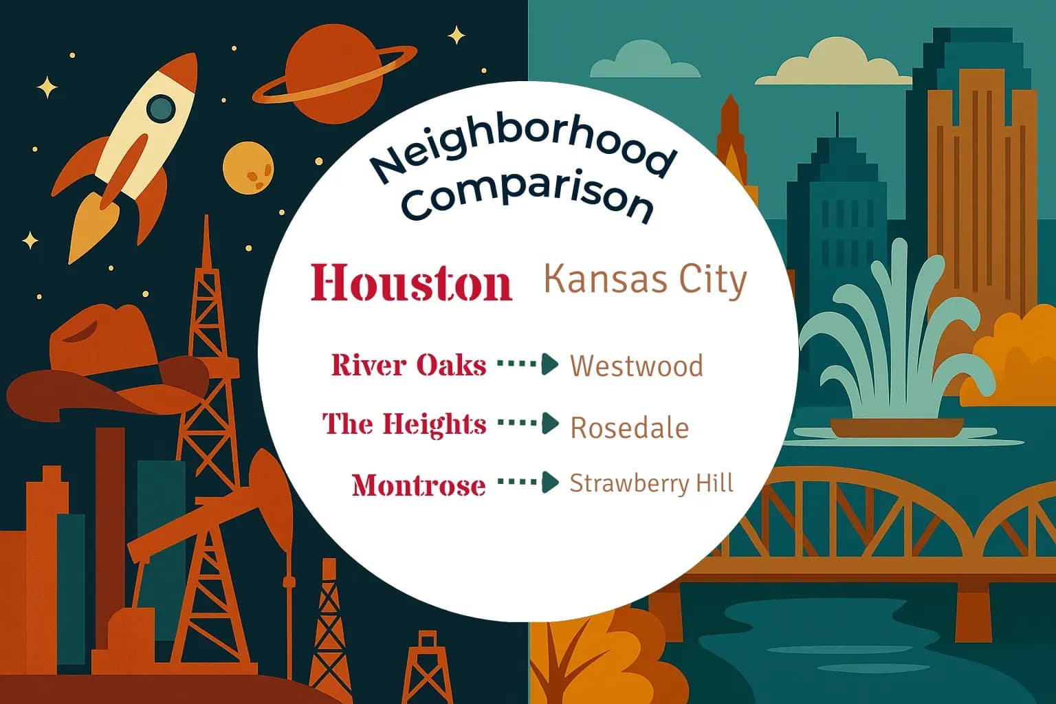 Houston vs Kansas City Neighborhood Comparison