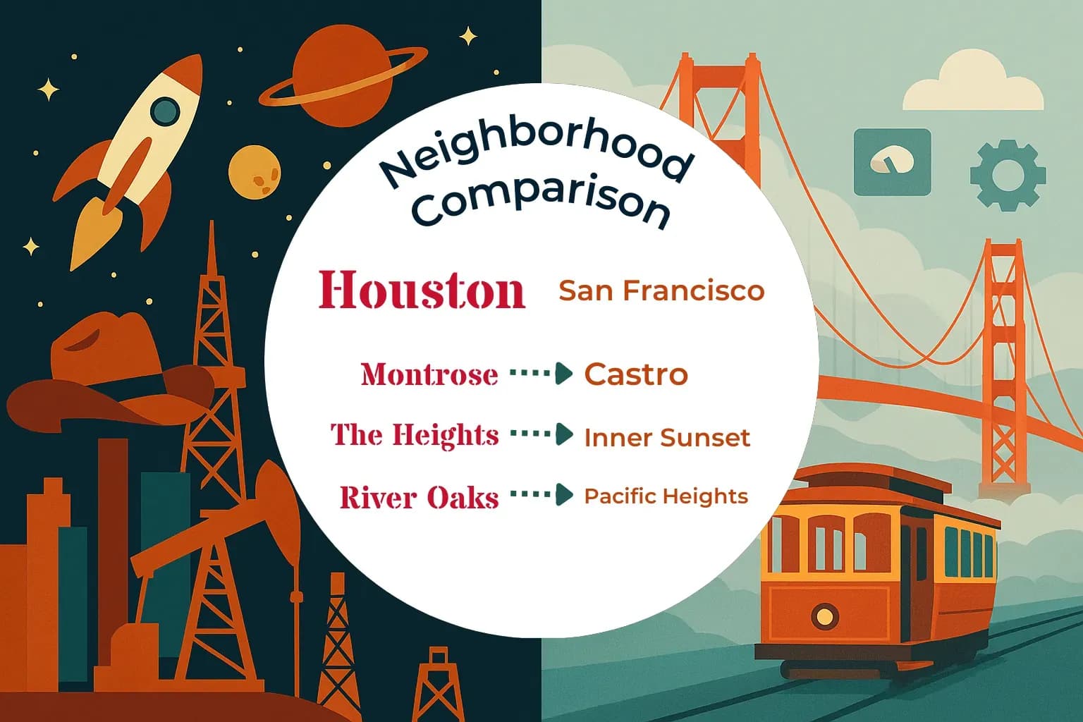 Houston vs San Francisco Neighborhood Comparison