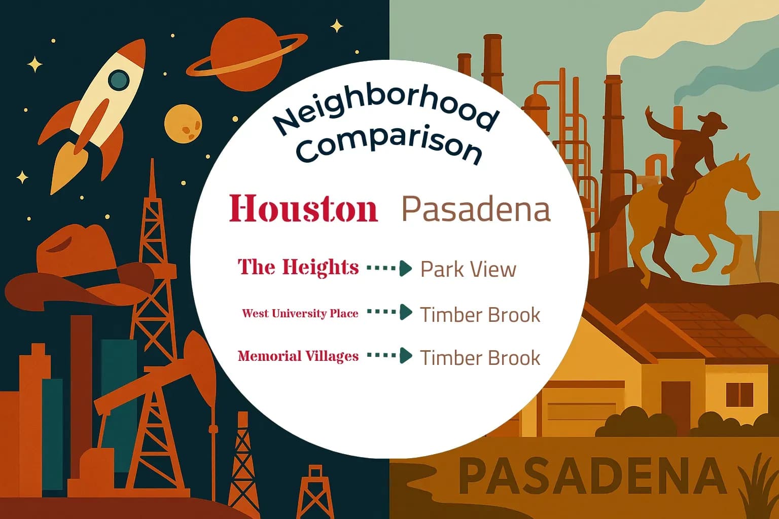 Houston vs Pasadena Neighborhood Comparison