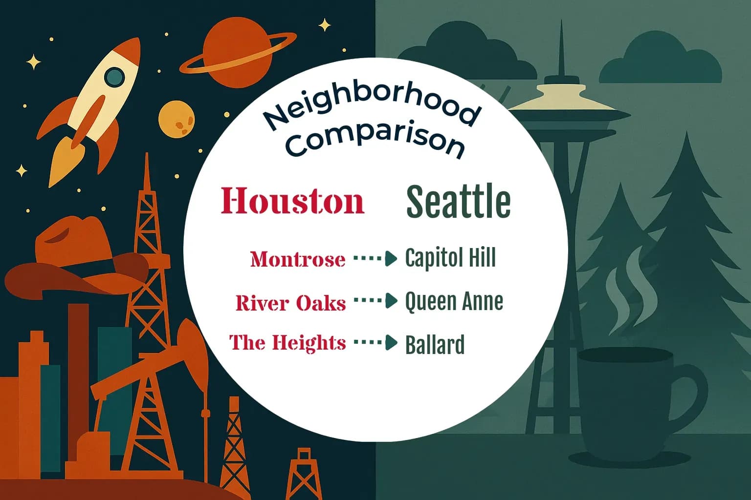 Houston vs Seattle Neighborhood Comparison