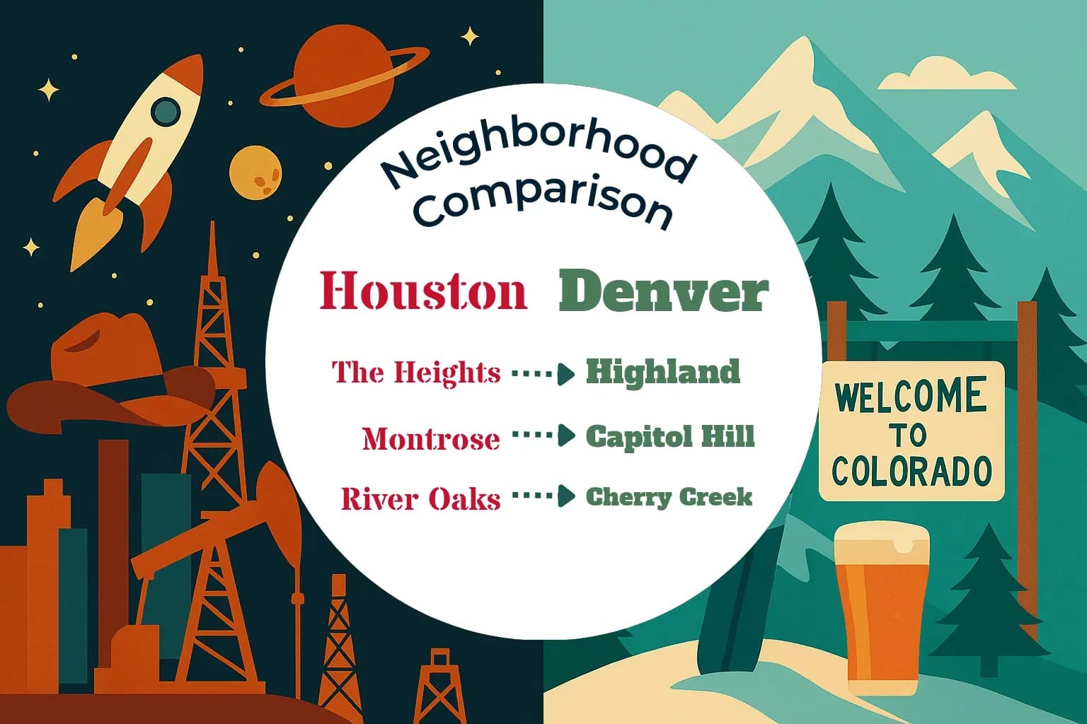 Houston vs Denver Neighborhood Comparison