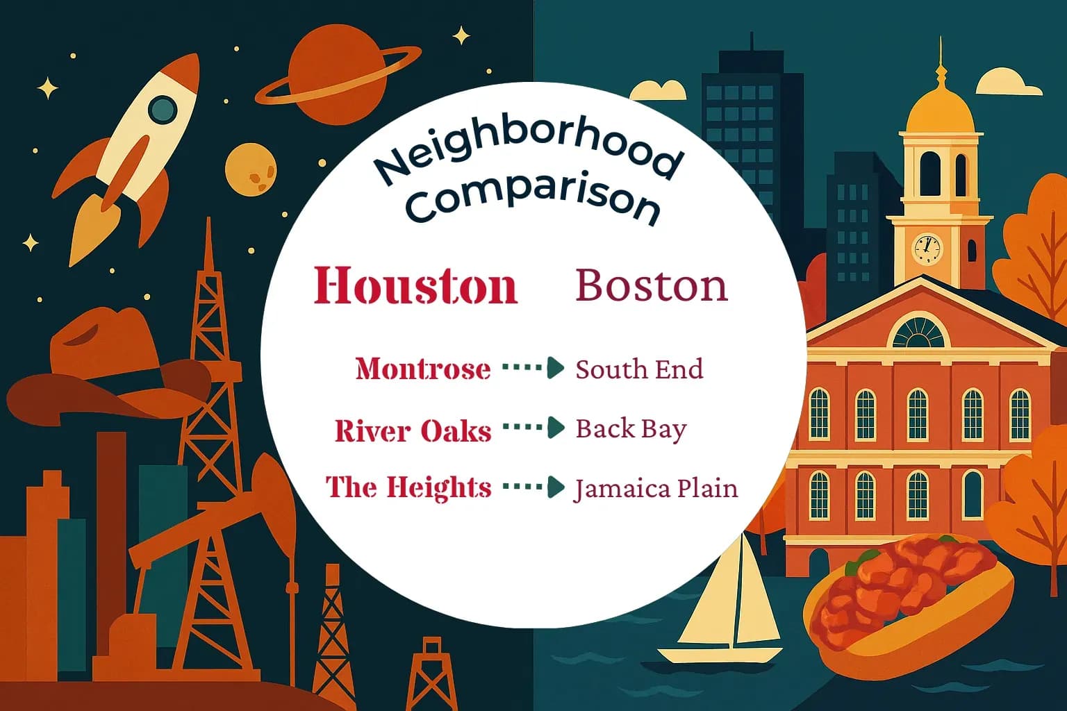 Houston vs Boston Neighborhood Comparison