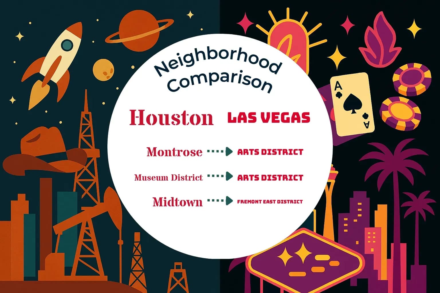 Houston vs Las Vegas Neighborhood Comparison