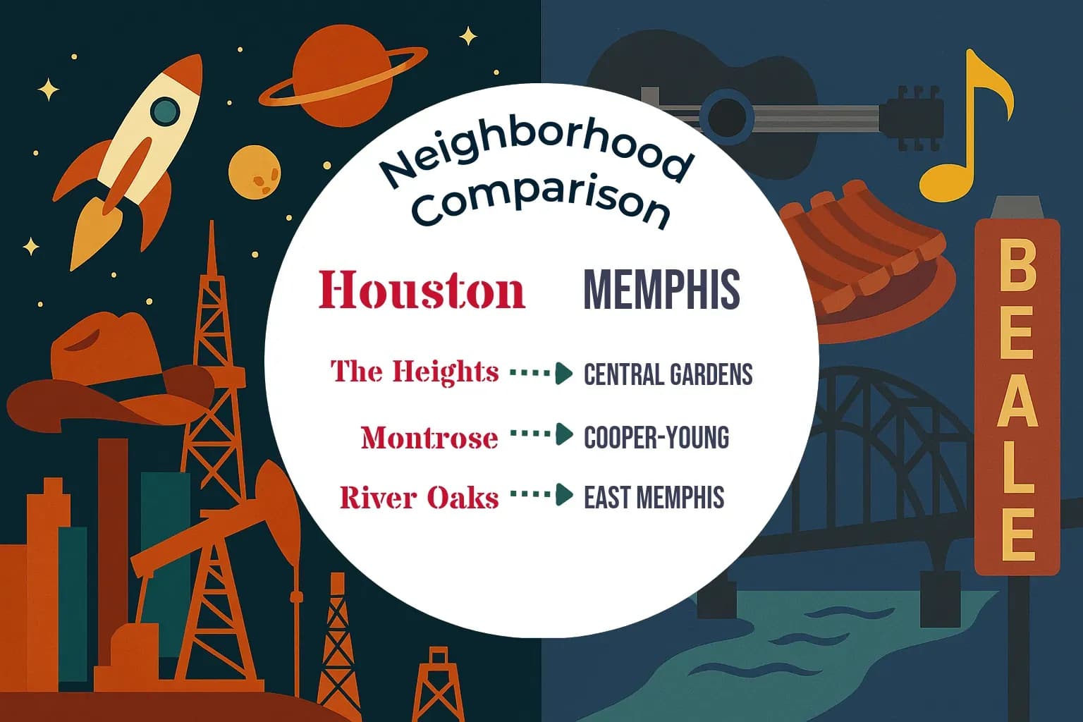 Houston vs Memphis Neighborhood Comparison