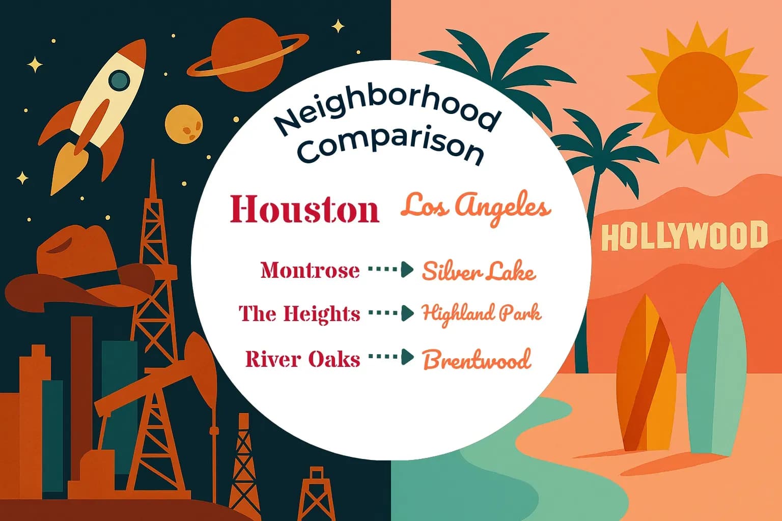 Houston vs Los Angeles Neighborhood Comparison