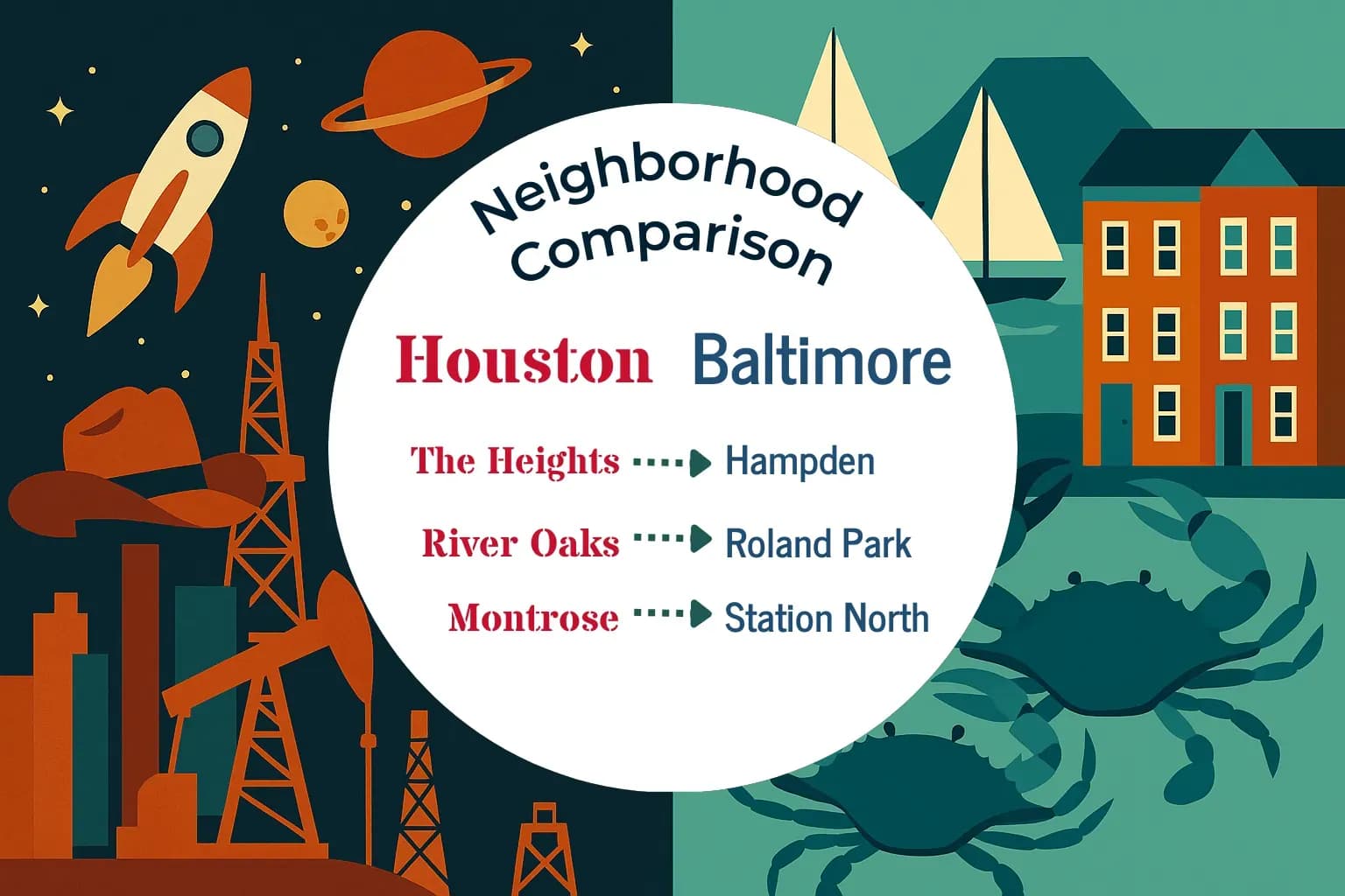 Houston vs Baltimore Neighborhood Comparison