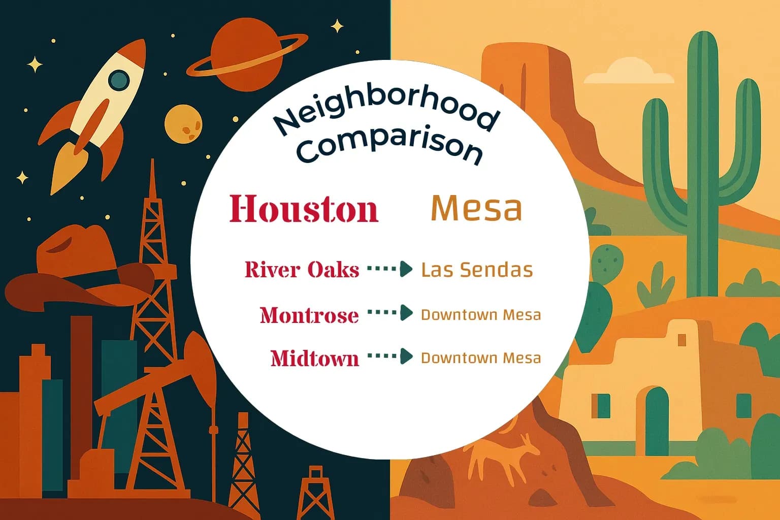 Houston vs Mesa Neighborhood Comparison