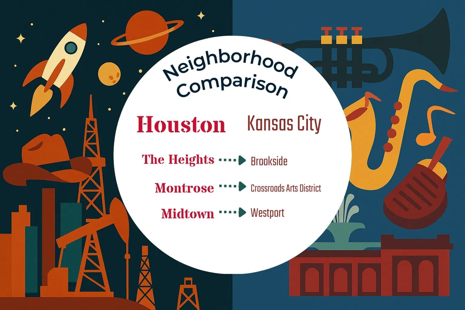 Houston vs Kansas City Neighborhood Comparison