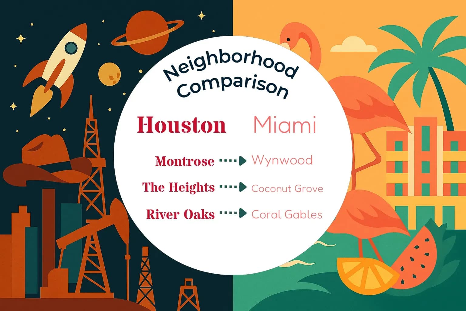 Houston vs Miami Neighborhood Comparison