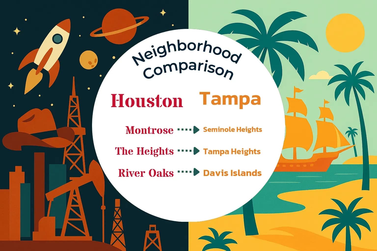 Houston vs Tampa Neighborhood Comparison