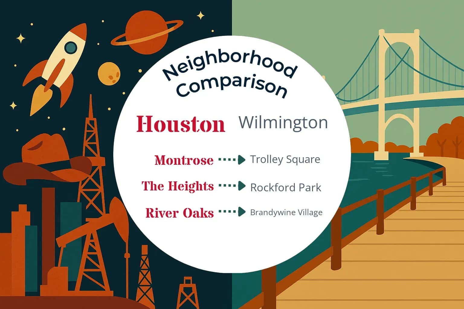 Houston vs Wilmington Neighborhood Comparison