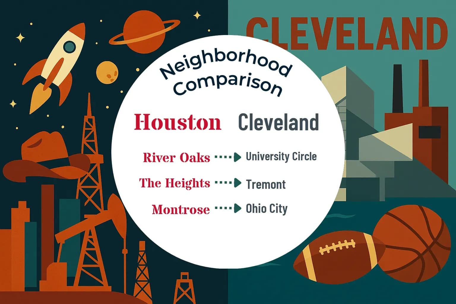 Houston vs Cleveland Neighborhood Comparison