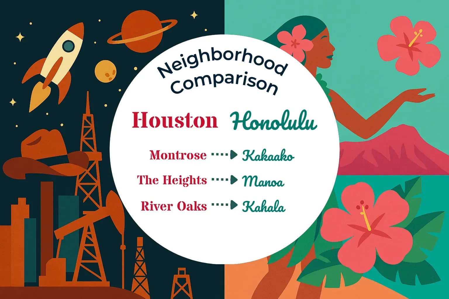 Houston vs Honolulu Neighborhood Comparison