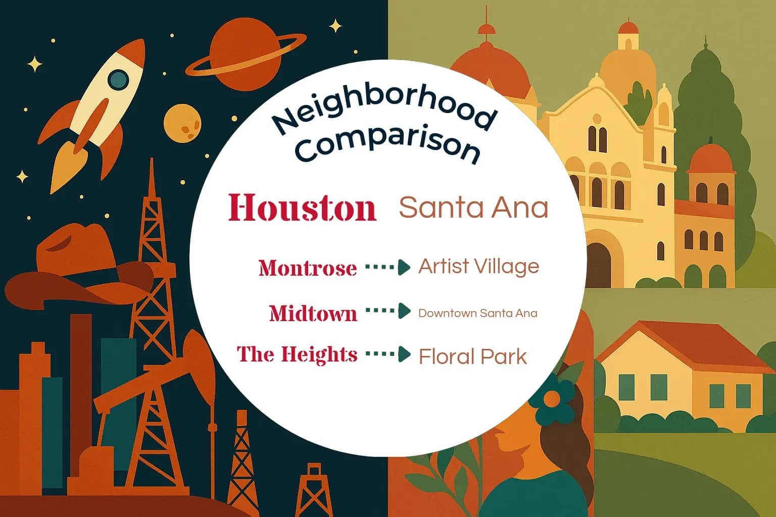 Houston vs Santa Ana Neighborhood Comparison