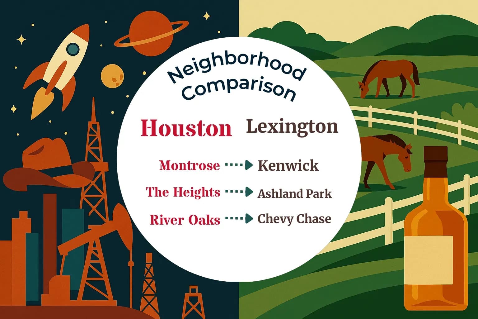 Houston vs Lexington Neighborhood Comparison