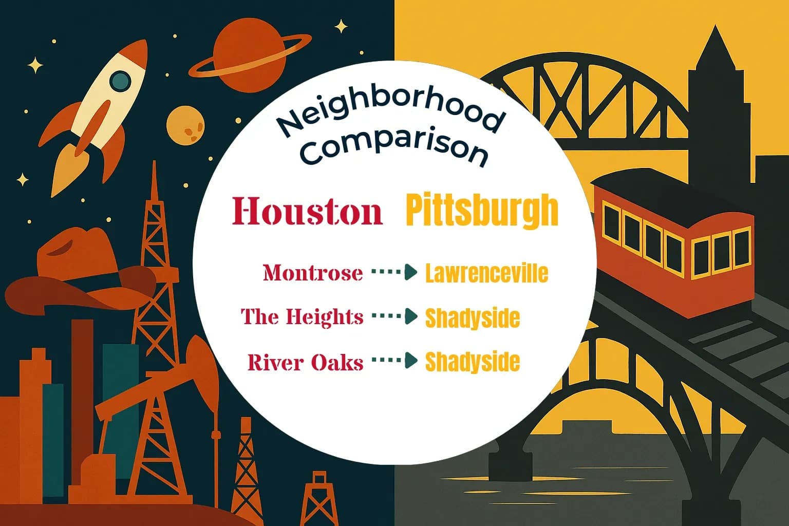 Houston vs Pittsburgh Neighborhood Comparison