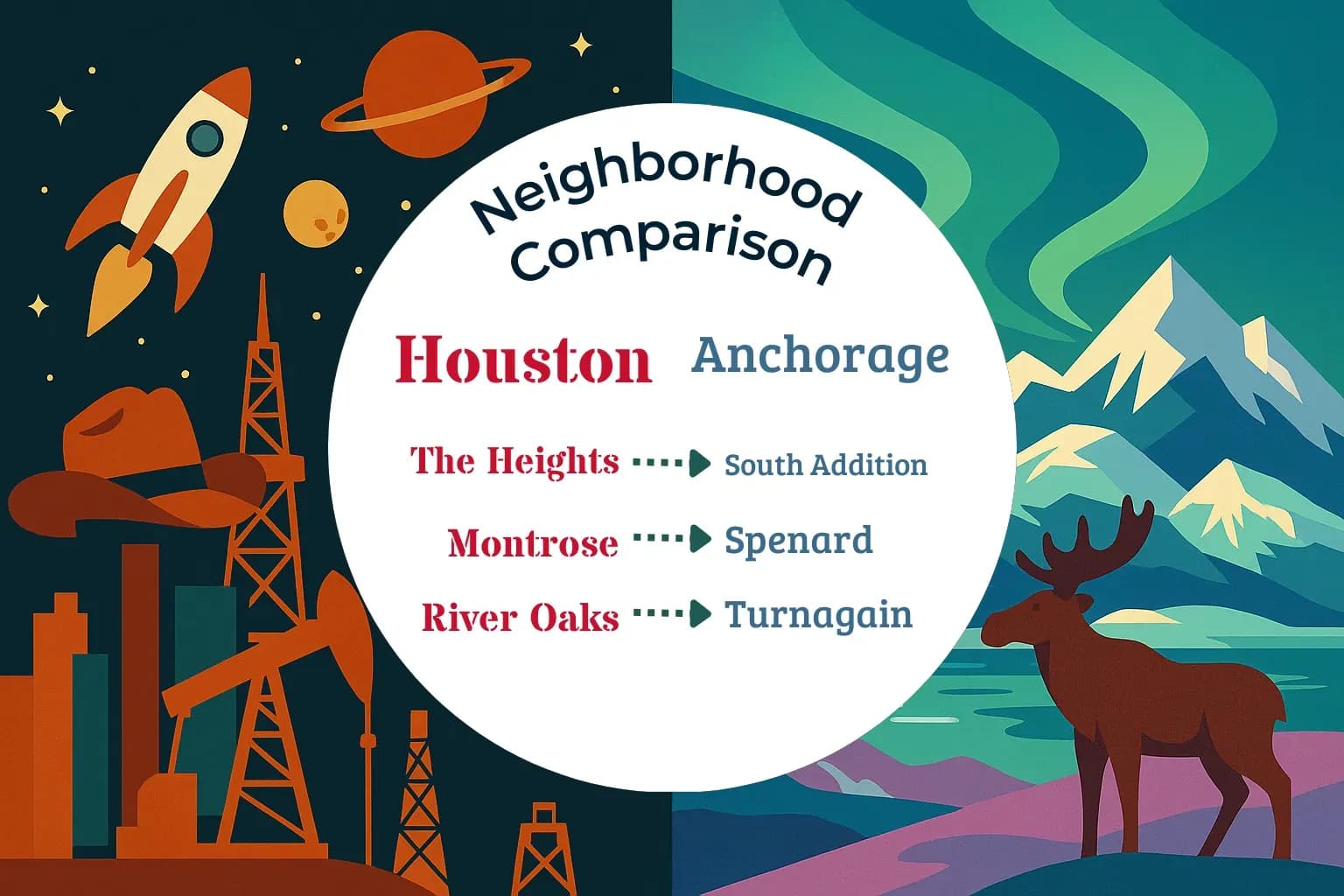 Houston vs Anchorage Neighborhood Comparison
