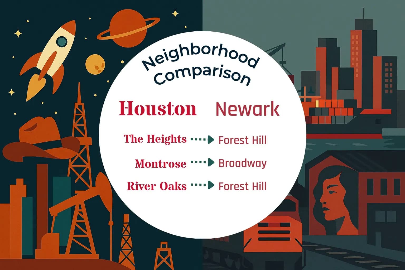 Houston vs Newark Neighborhood Comparison