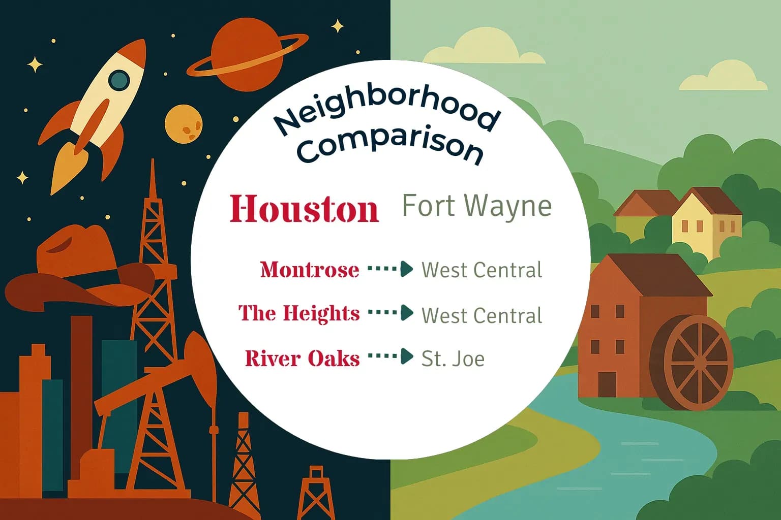 Houston vs Fort Wayne Neighborhood Comparison