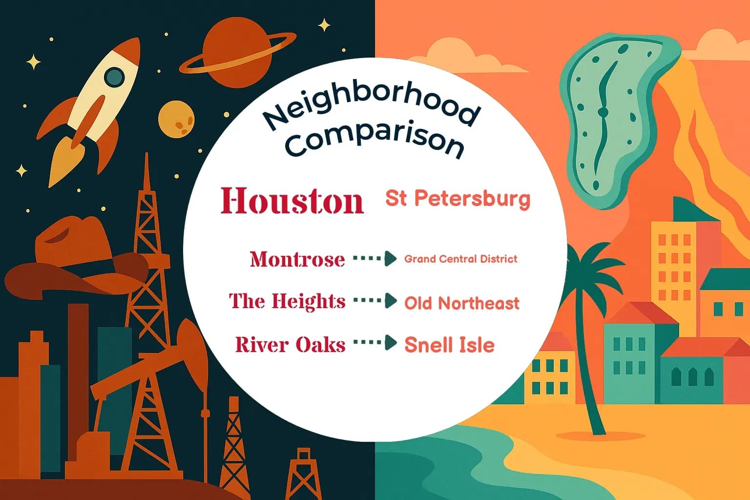 Houston vs St. Petersburg Neighborhood Comparison