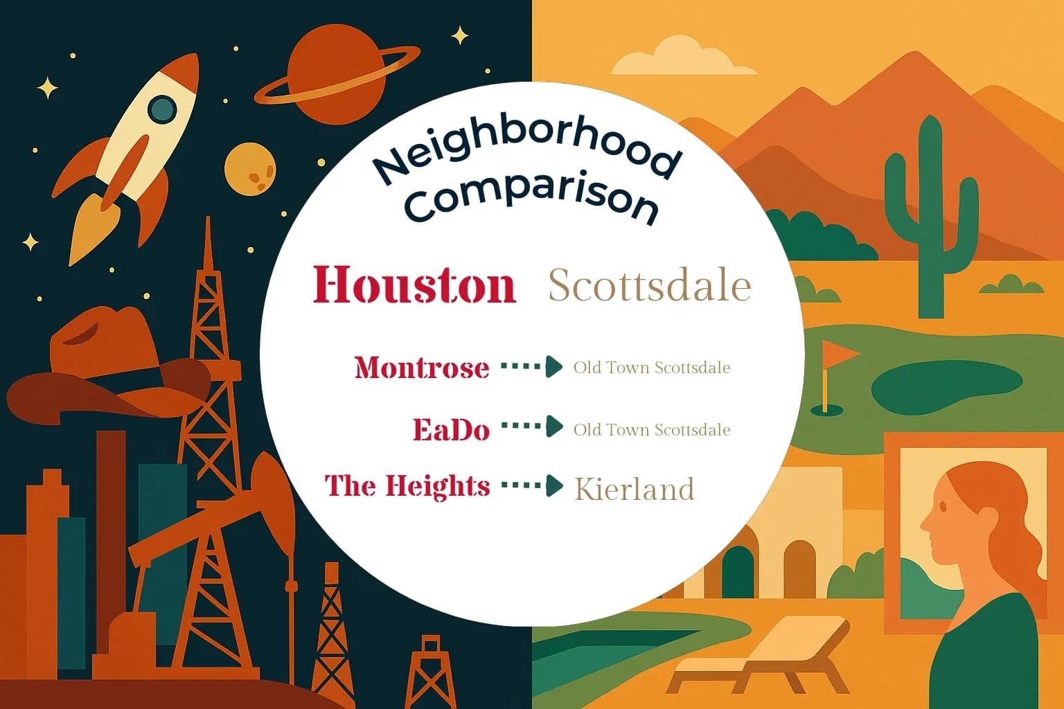 Houston vs Scottsdale Neighborhood Comparison